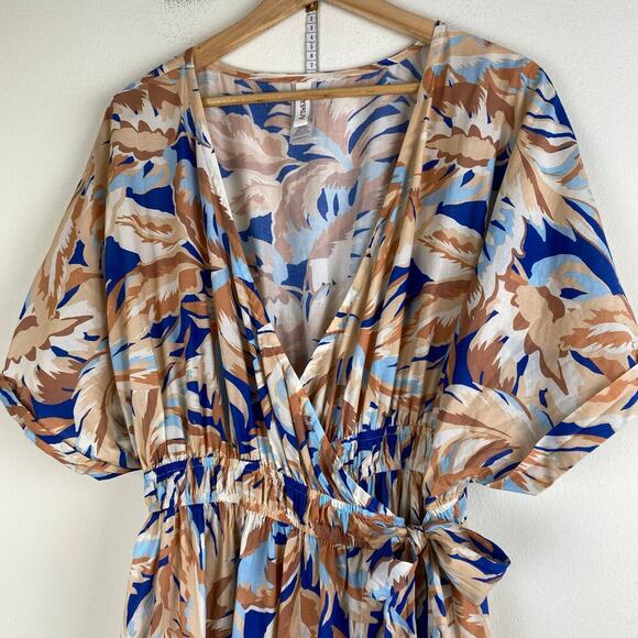 Artesands Areca Cea Verdi Cover Up Wrap Dress Size 20 to 22 Blue - Picture 7 of 14